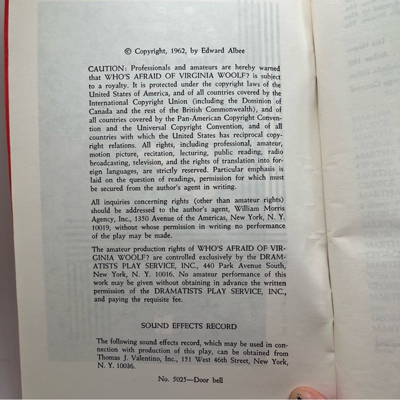 Who’s Afraid Of Virginia Woolf 1962 Play By Edward Albee Dramatists Play Service - Picture 7 of 11